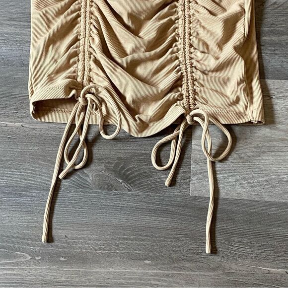 Princess Polly Ribbed Bodycon Dress Long Sleeve Adjustable Stretchy 4 - Picture 5 of 10